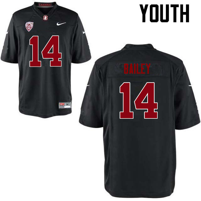 Youth Stanford Cardinal #14 Jake Bailey College Football Jerseys Sale-Black